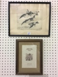 Lot of 2 Framed Pieces Including Ducks