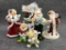 Lot of 6 Various Annalee Christmas Dolls