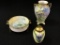 Lot of 3 Floral Painted Pieces Including
