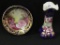 Lot of 2 Hand Painted Nippon Pieces-Cobalt