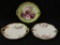 Lot of 3 Floral Painted PIates Including