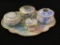 Lot of 5 Including Blue Floral Decorated