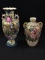 Lot of 2 Oriental Design Un-Marked Vases