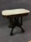 Antique White Marble Top Parlor Table