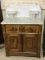 Antique Commode w/ White Marble Splashboard