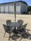Black Metal Round Metal Patio Table