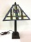 Sm. Contemp. Table Lamp w/ Stained Glass Design