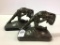 Pair of Deco Design Bookends (4 1/2 Inches Tall)