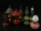 Lot of 7 Various Metal Design Miniature Kerosene