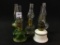 Lot of 5 Various Miniature Kerosene Lamps