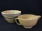 Lot of 2 Including Yelloware Blue Banded Bowl