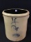 4 Gal Salt Glaze Stoneware Crock w/ Cobalt
