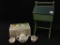 Lot of 2 Including Child's Wood Sewing Box &