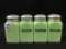 Lot of 4 Jadite Salt, Pepper, Flour & Suger