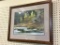 Framed Wildlife Print w/ Moose Signed (26 X 21)
