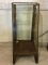 Antique Store Floor Wood & Glass Showcase Cabinet