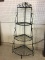 Dark Green Paint Metal Corner Shelf