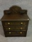 Antique Three Drawer Commode w/ Tear Drop