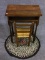 Wood Book Stand, Sm. Chair & Sm. Round Rug