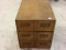 Three Stack Wood Library Card Catalog Cabinet