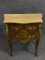 Contemporary Marble Top Two Drawer Lamp Table