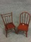 Lot of 2 Vintage Red Paint Children's