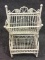 White Wicker Magazine Stand