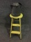 Yellow Paint Folding Step Stool & Grey