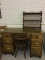 Lot of 3 Including Wood Desk, Chair &