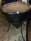 Lg. Cone Shaped Garden Pot in Iron Holder