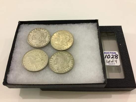 Lot of 4-1921 Morgan Silver Dollars