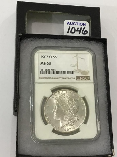 Graded 1902-O Morgan Silver Dollar-MS63 (NGC)