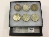 Lot of 6 Peace Dollars Including