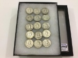 Lot of 15  Franklin Half Dollars