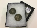 Lot of 2 Columbian Half Dollars