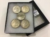 Lot of 5-1921 Morgan Silver Dollars