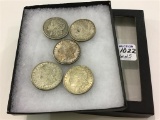 Lot of 5-1921 Morgan Silver Dollars