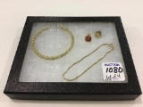 Lot of 4-14 K Gold Jewelry Items Including