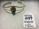 Ladies Sterling Silver Turquoise Bracelet