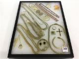 Collection of Mostly Gold Costume Jewelry