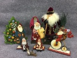 Group of 9 Christmas Collectibles Including