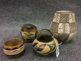 Lot of 4 Native American/New Mexico Pottery