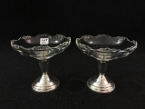 Pair of 3 1/2 Inch Tall Sterling Silver