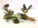Lot of 3 Brumm Collector Birds w/ Flowers