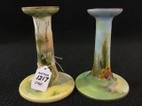 Lot of 2 Un-Matching Hand Painted Nippon