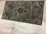 Trinity Green Heriz Oriental Carpet