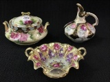 Lot of 3 Hand Painted Nippon Floral Painted