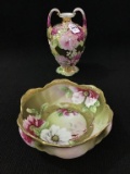 Lot of 2-Floral Painted Nippon Pieces