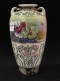 Lg. Hand Painted Nippon Painted Design Vase