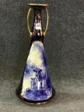 Tall England Cobalt Blue Cattle & Landscape